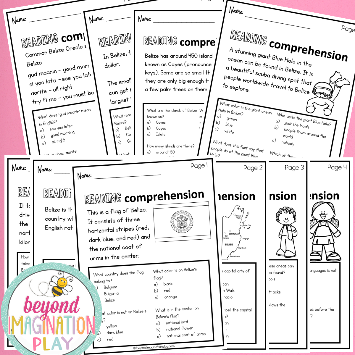Belize Country Study Activity Pack