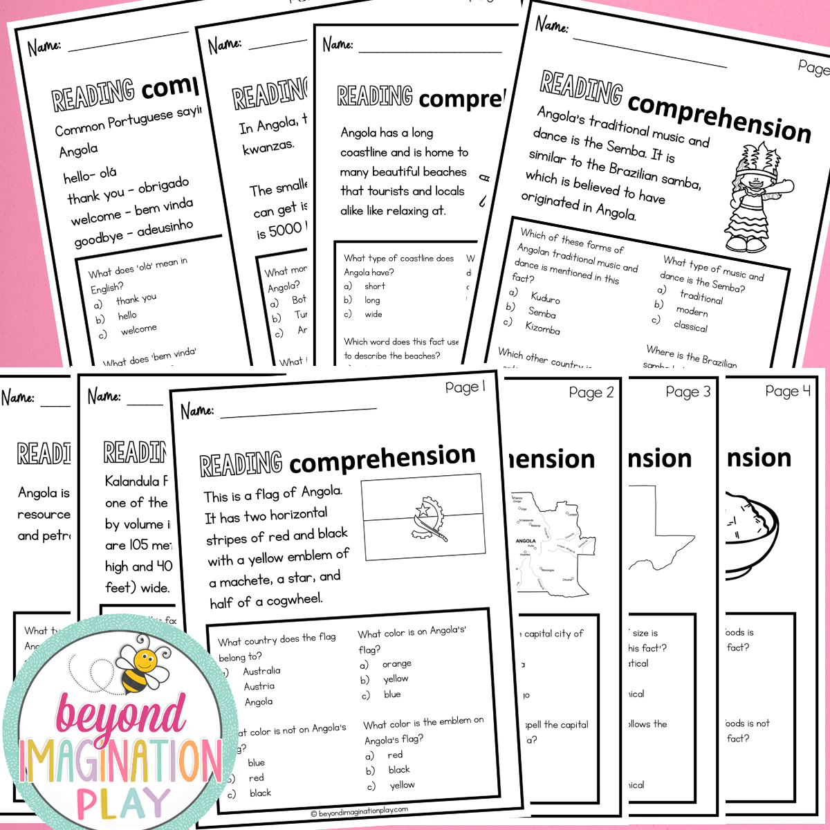 Angola Country Study Activity Pack