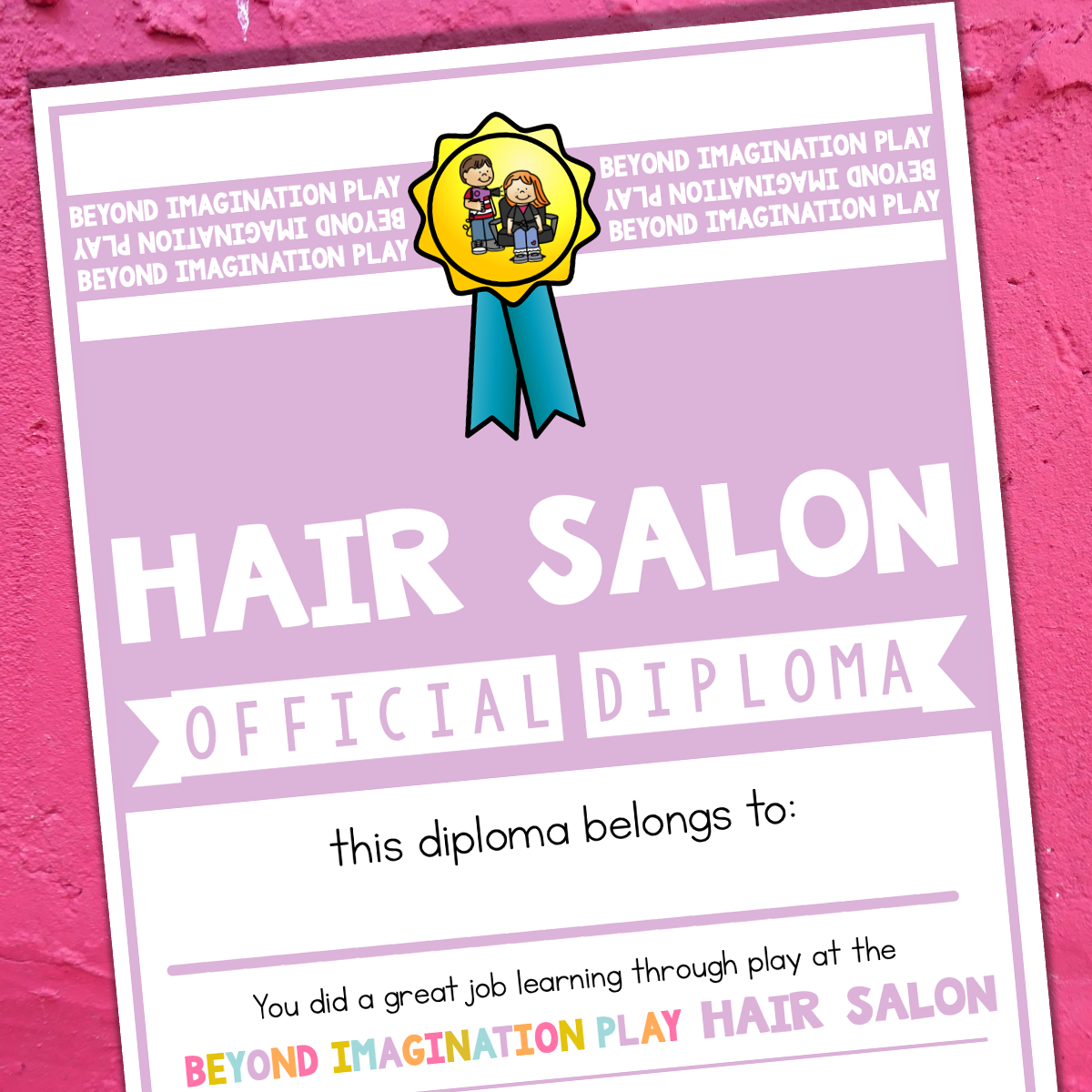 Hair Salon Play Pretend Pack