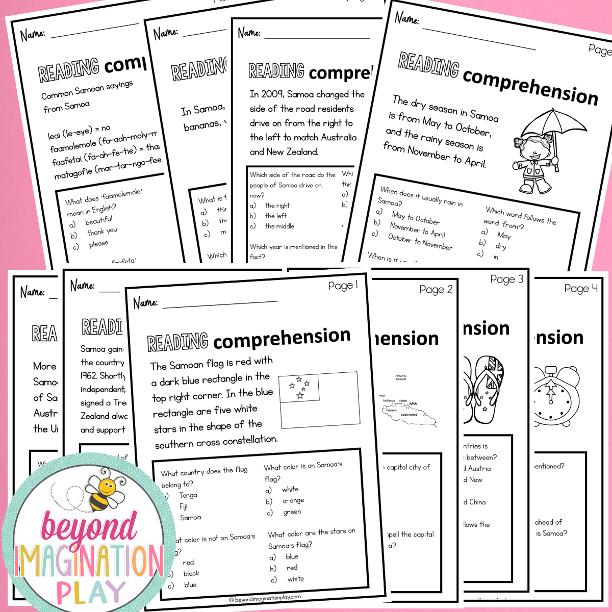 Samoa Country Study Activity Pack