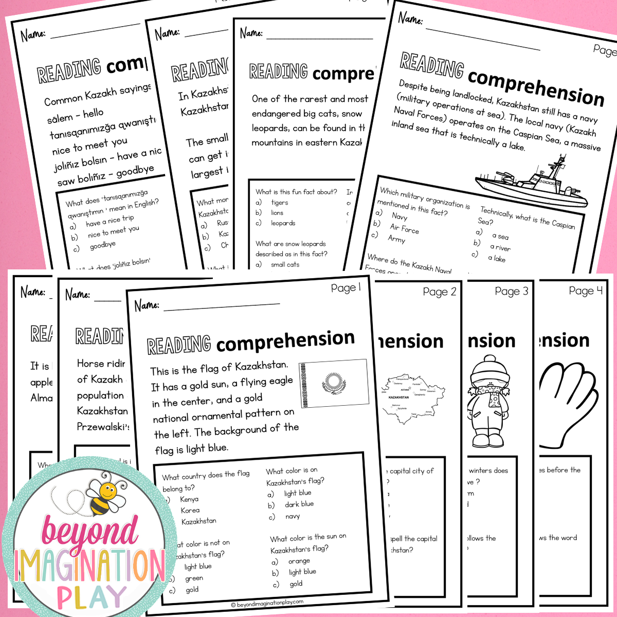 Kazakhstan Country Study Activity Pack