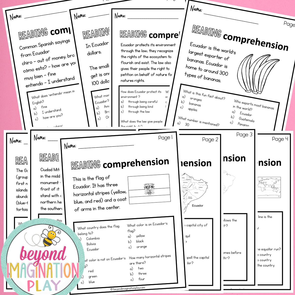 Ecuador Country Study Activity Pack