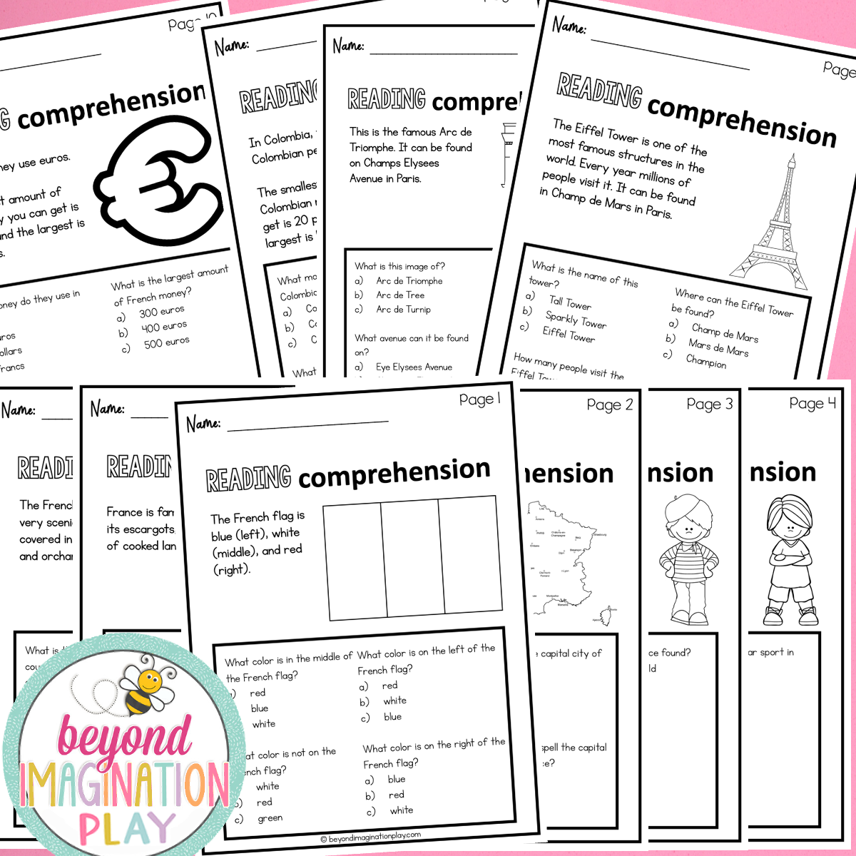 France Country Study Activity Pack