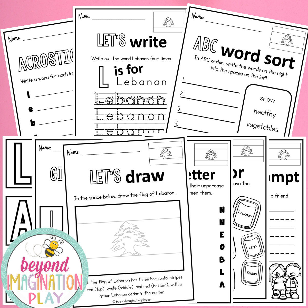 Lebanon Country Study Activity Pack
