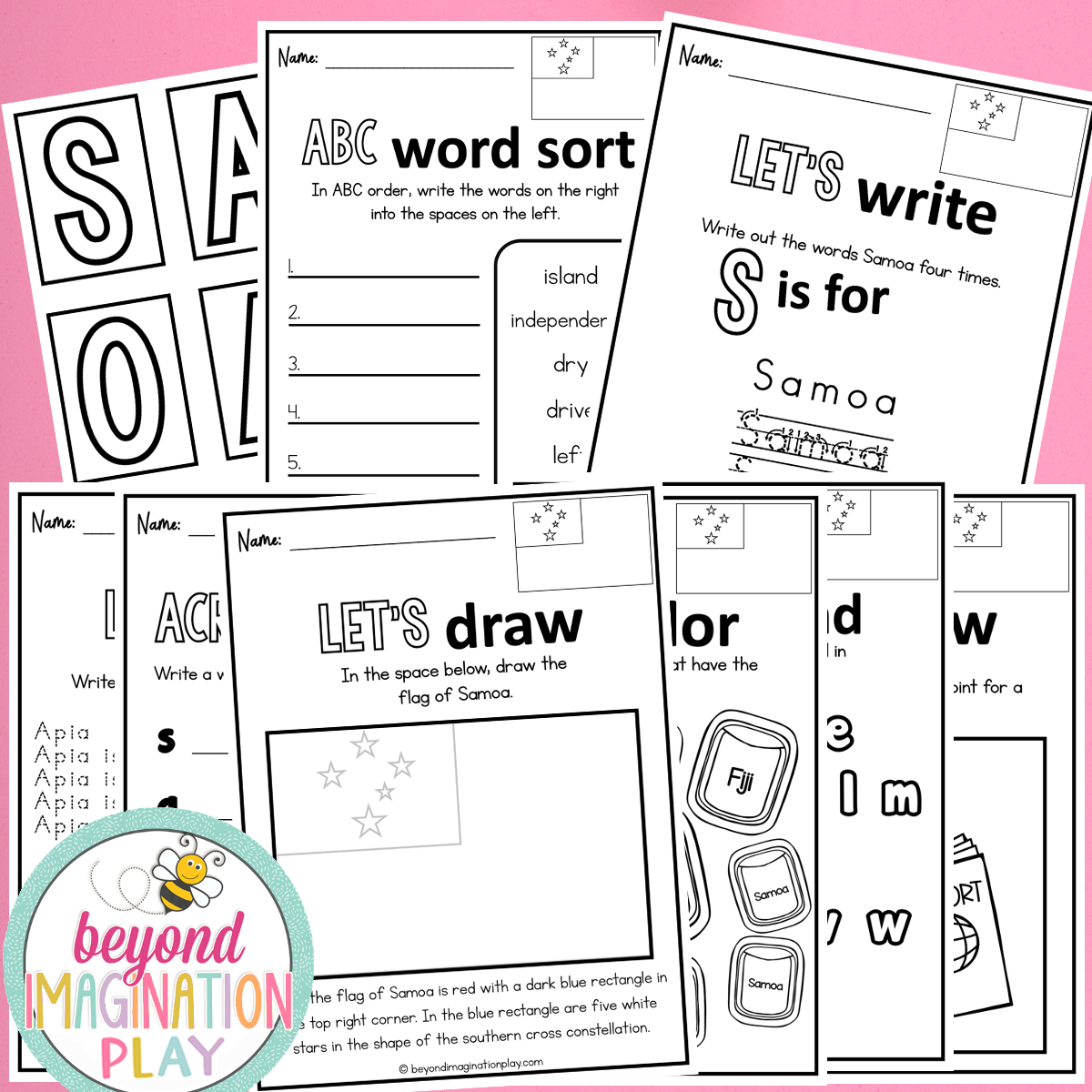 Samoa Country Study Activity Pack
