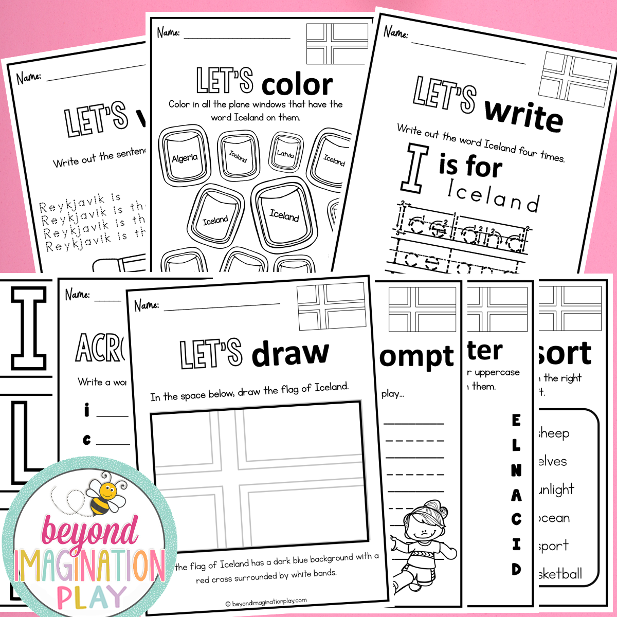 Iceland Country Study Activity Pack