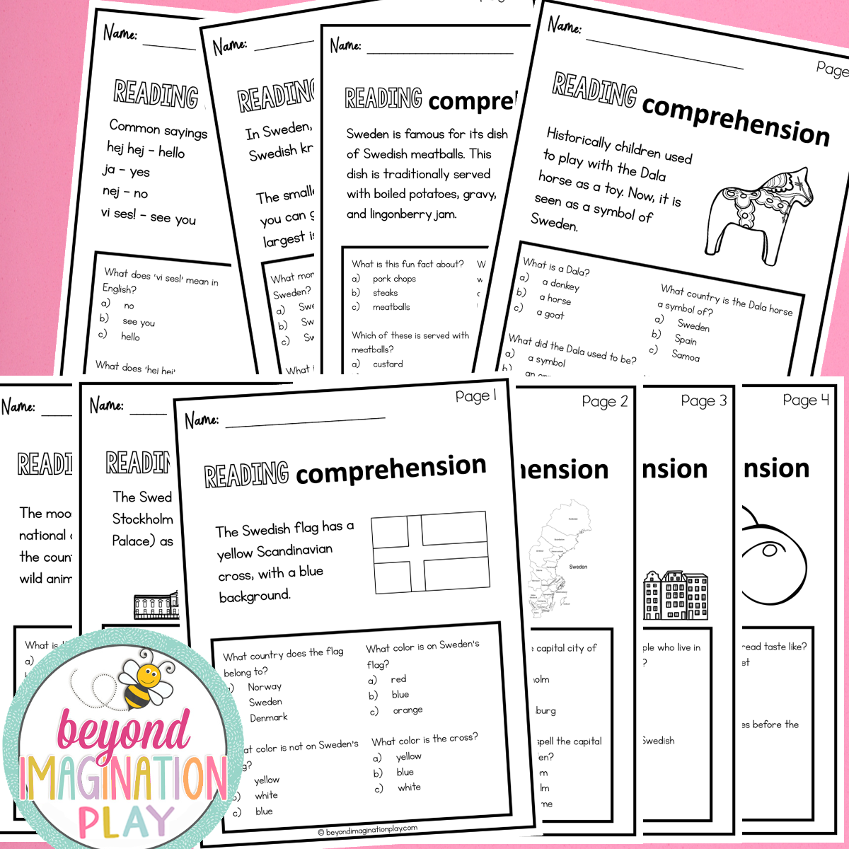 Sweden Country Study Activity Pack