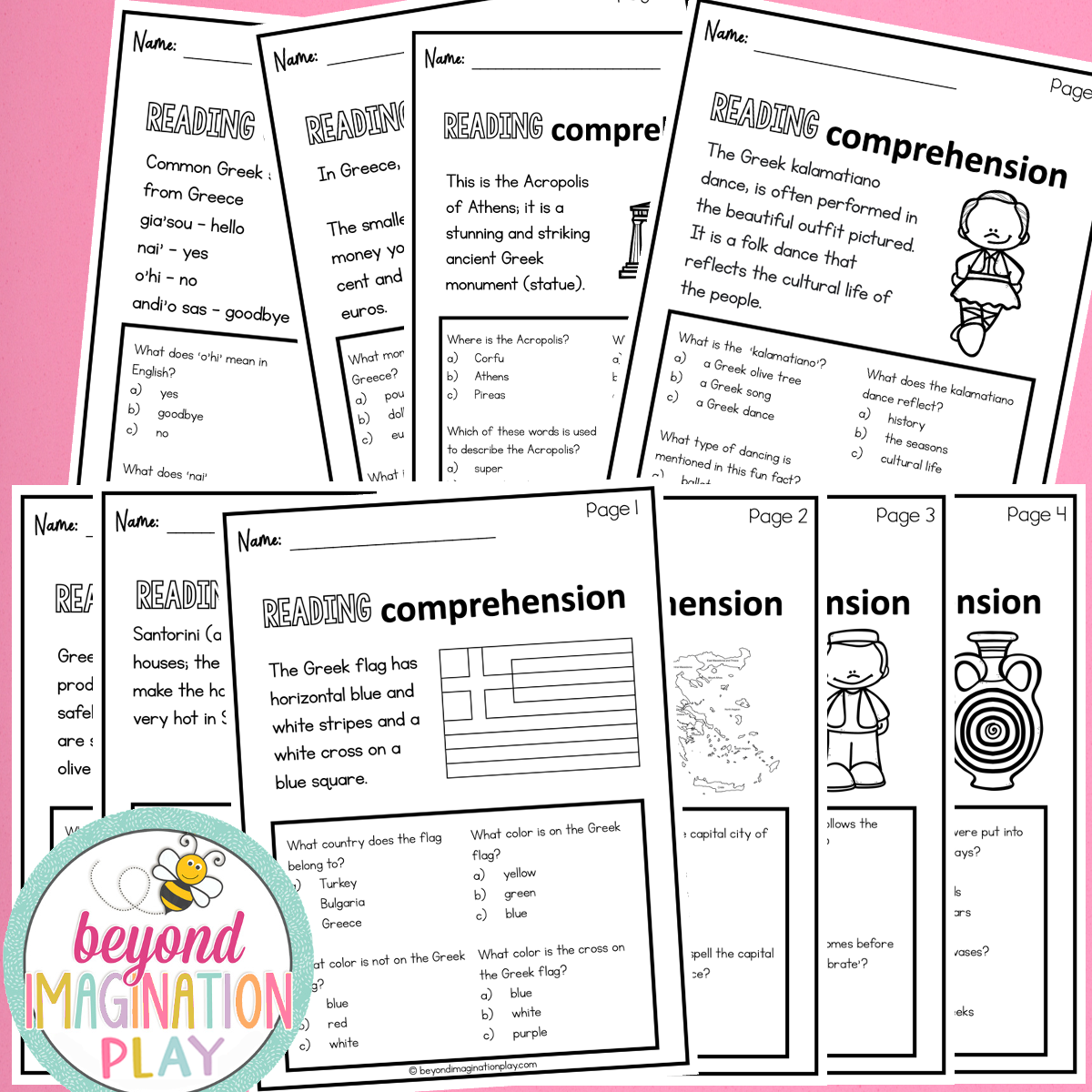 Greece Country Study Activity Pack
