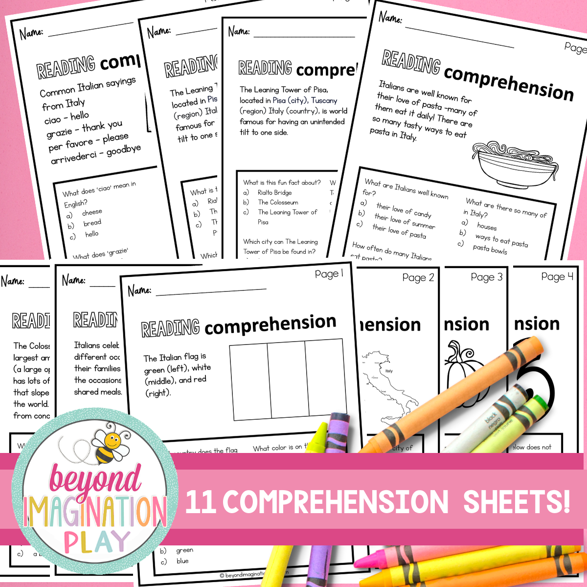 Italy Country Study Activity Pack