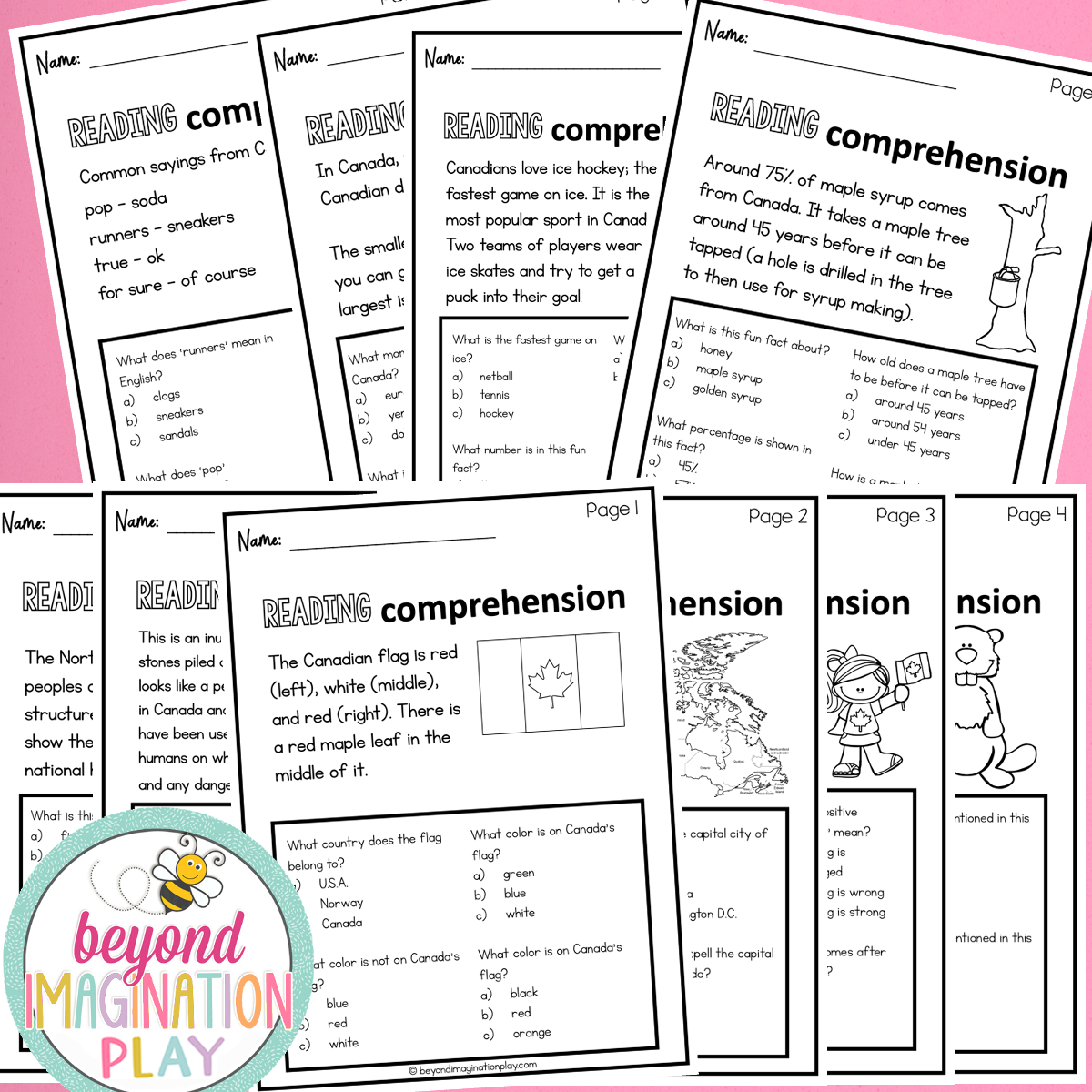 Canada Country Study Activity Pack